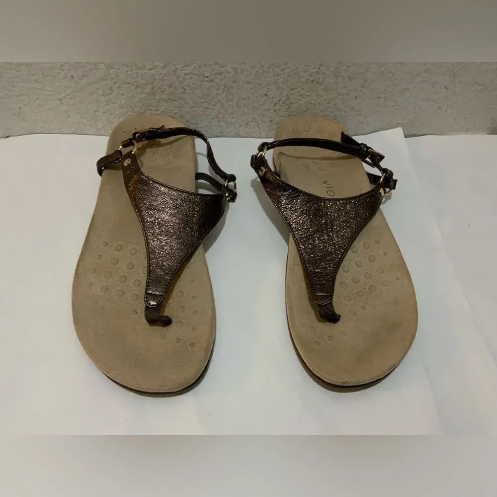 VIONIC Kirra  Sandals Rose Gold Metallic Leather size 10/42